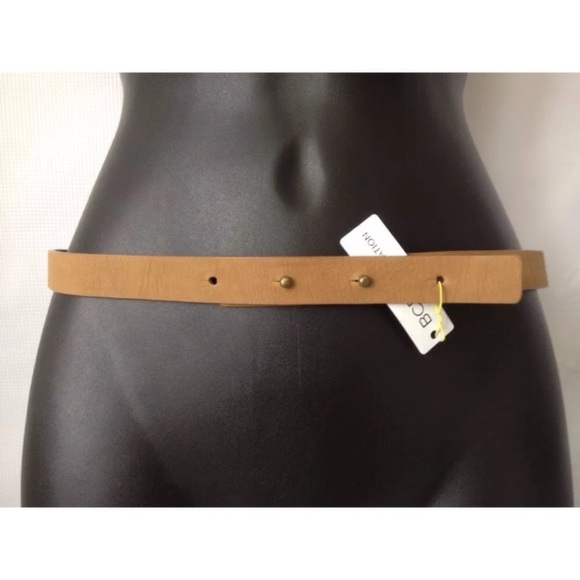 BCBGENERATION WAIST BELT BOW BUCKLE BROWN TAN - Picture 3 of 7